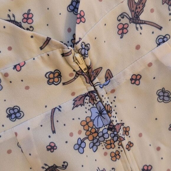 NWT ModCloth Your Flowing Places Maxi Dress Yellow Dragonfly print size 4 - Picture 3 of 12